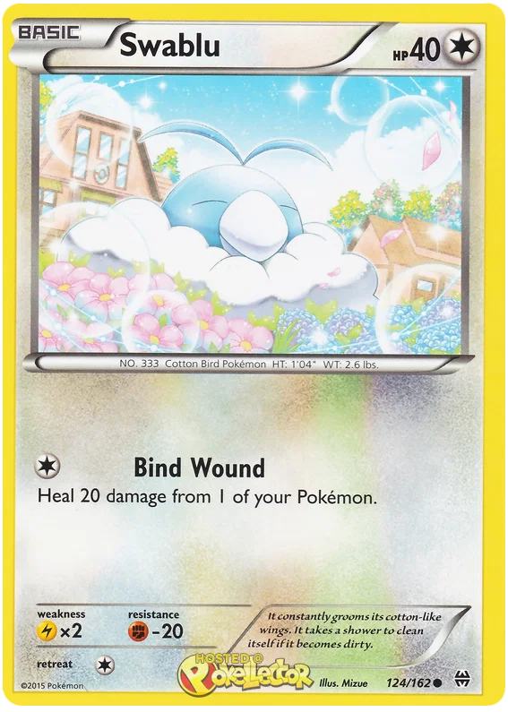 Swablu XY BREAKthrough 124 Pokemon Card