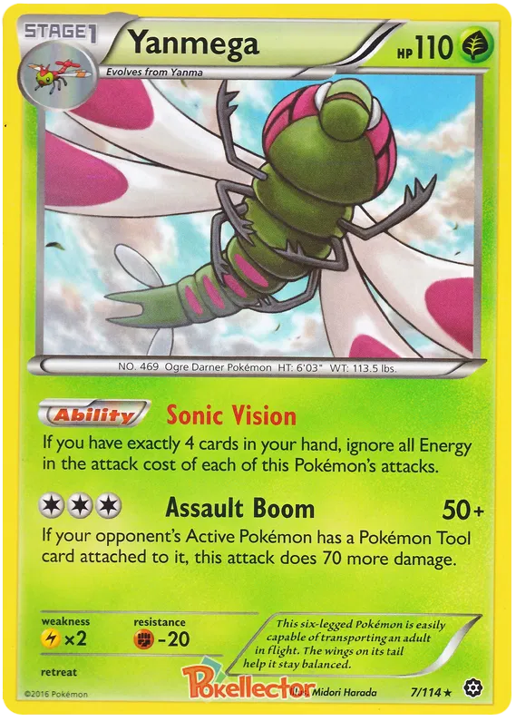 Yanmega Steam Siege 7 Pokemon Card