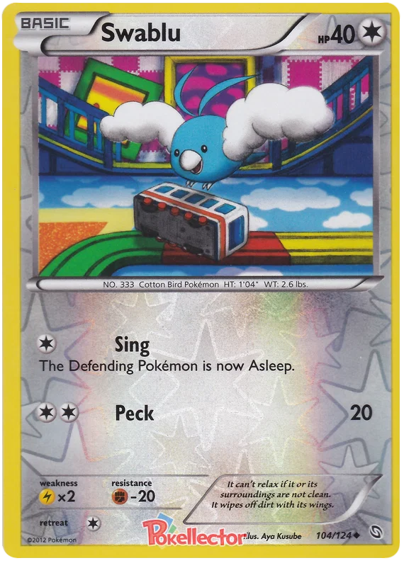 Swablu Dragons Exalted 104 Pokemon Card
