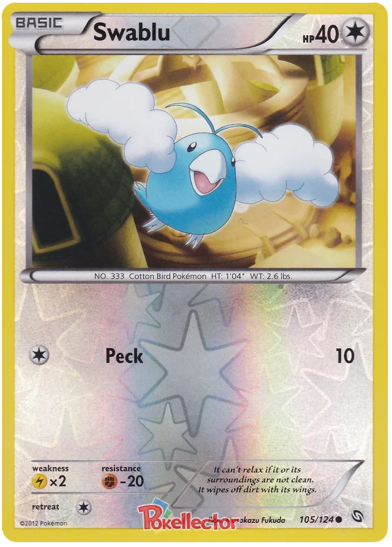 Swablu Dragons Exalted 105 Pokemon Card