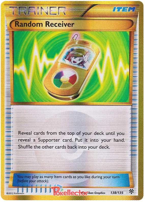 Random Receiver Plasma Storm 138 Pokemon Card