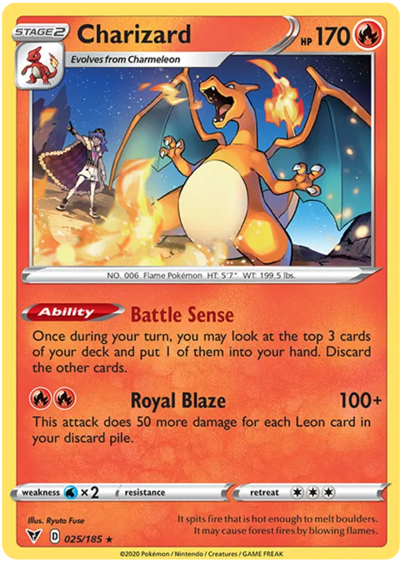 Charizard Vivid Voltage 25 Pokemon Card