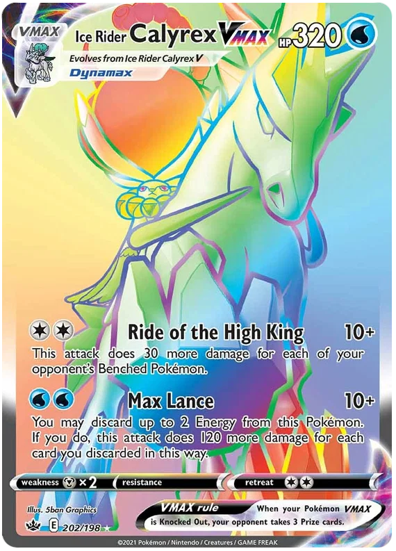 Ice Rider Calyrex VMAX Chilling Reign 202 Pokemon Card