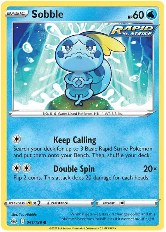 Sobble Chilling Reign 41 Pokemon Card