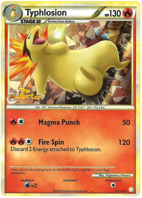 Typhlosion HeartGold SoulSilver 32 Pokemon Card