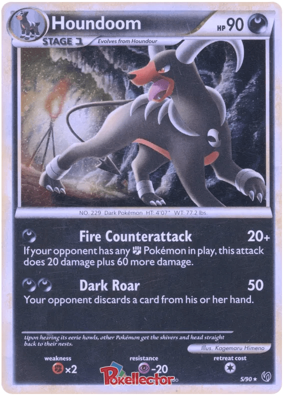 Houndoom HS Undaunted 5 Pokemon Card