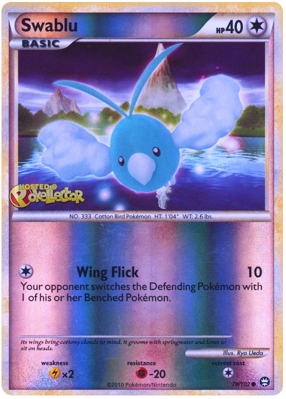 Swablu HS Triumphant 78 Pokemon Card