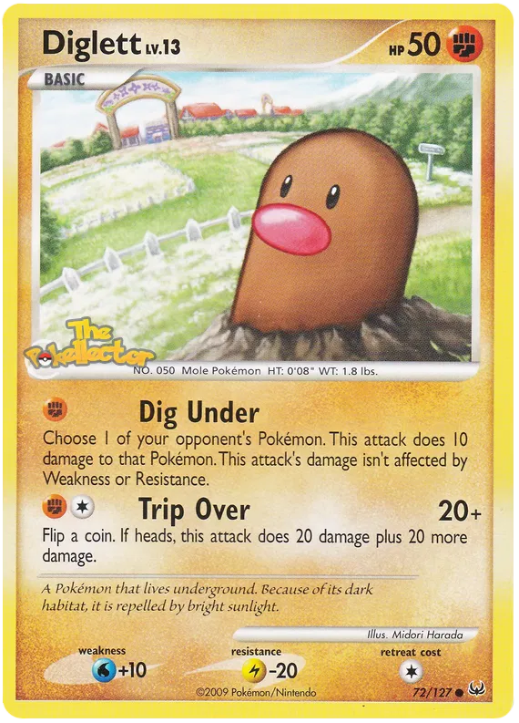 Diglett Platinum 72 Pokemon Card