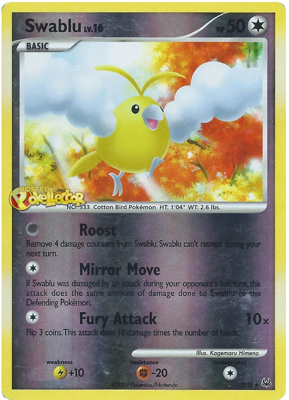 Swablu Platinum SH5 Pokemon Card