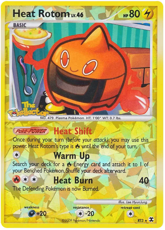 Heat Rotom Platinum Rising Rivals RT3 Pokemon Card