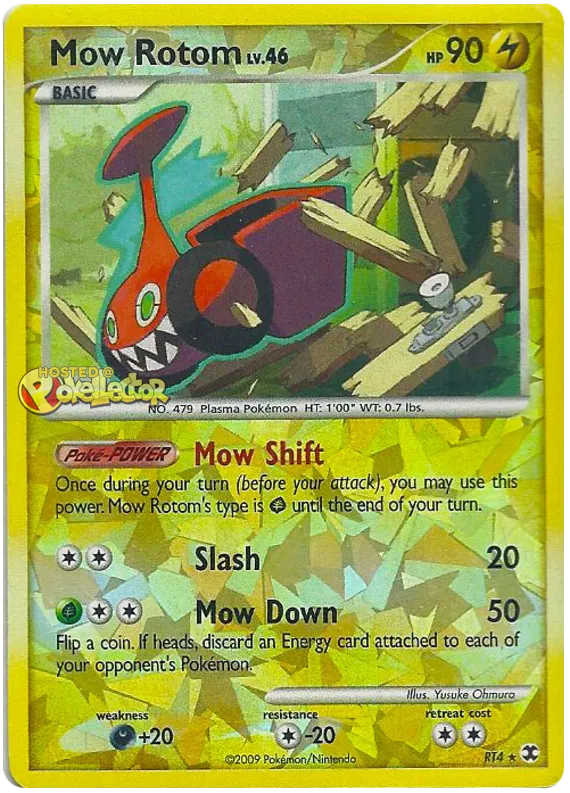 Mow Rotom Platinum Rising Rivals RT4 Pokemon Card