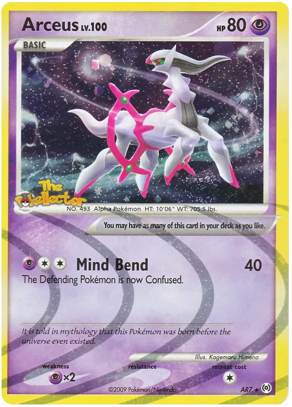 Arceus Platinum Arceus AR7 Pokemon Card
