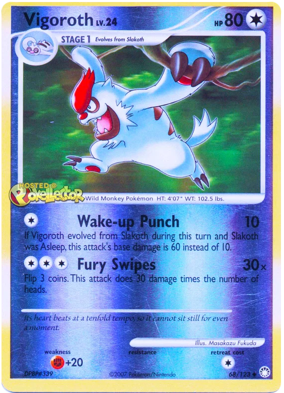 Vigoroth Mysterious Treasures 68 Pokemon Card
