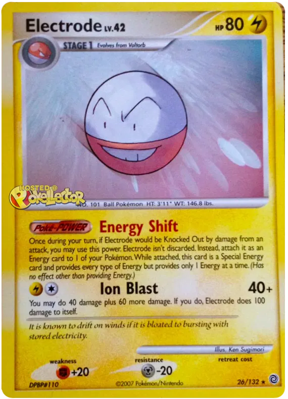 Electrode Secret Wonders 26 Pokemon Card