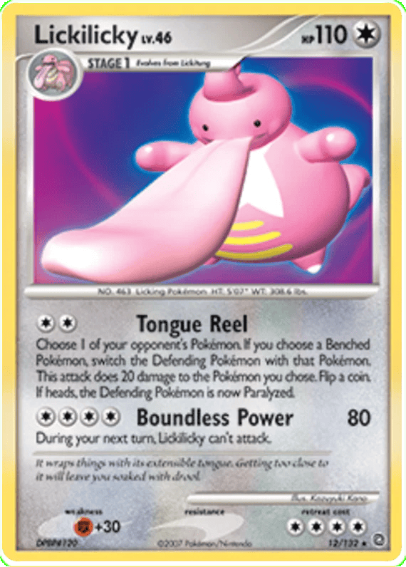 Lickilicky Secret Wonders 12 Pokemon Card