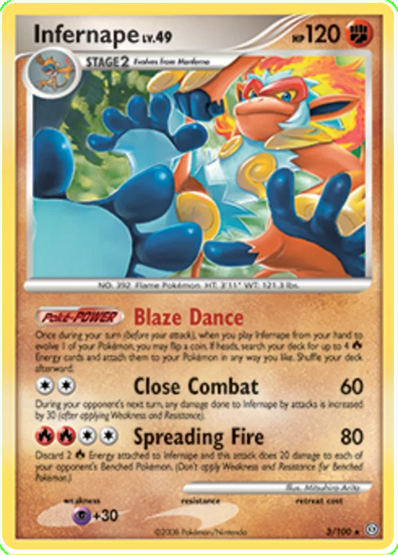 Infernape Stormfront 3 Pokemon Card