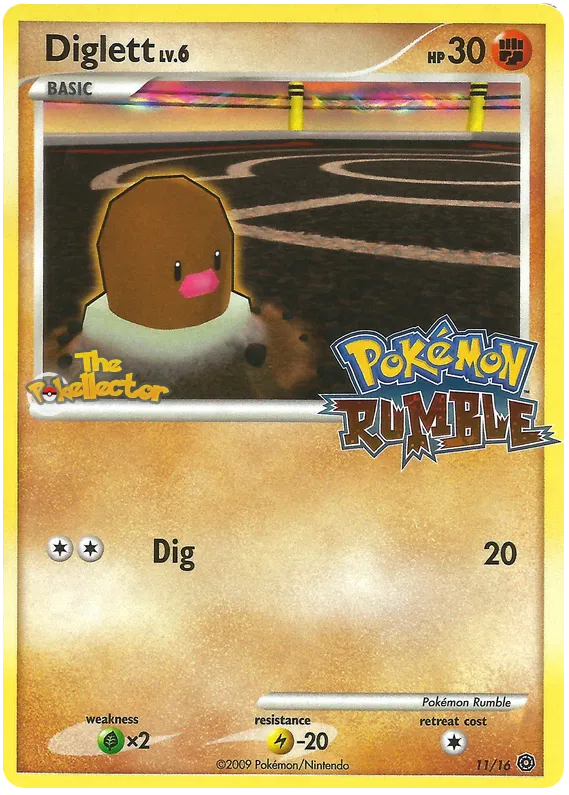 Diglett Pokemon Rumble 11 Pokemon Card