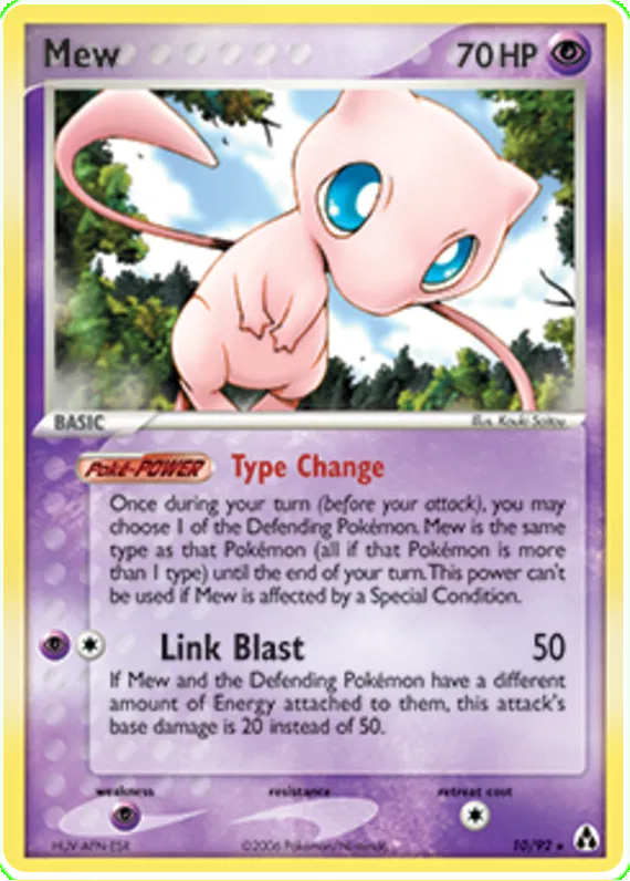 Mew EX Legend Maker 10 Pokemon Card
