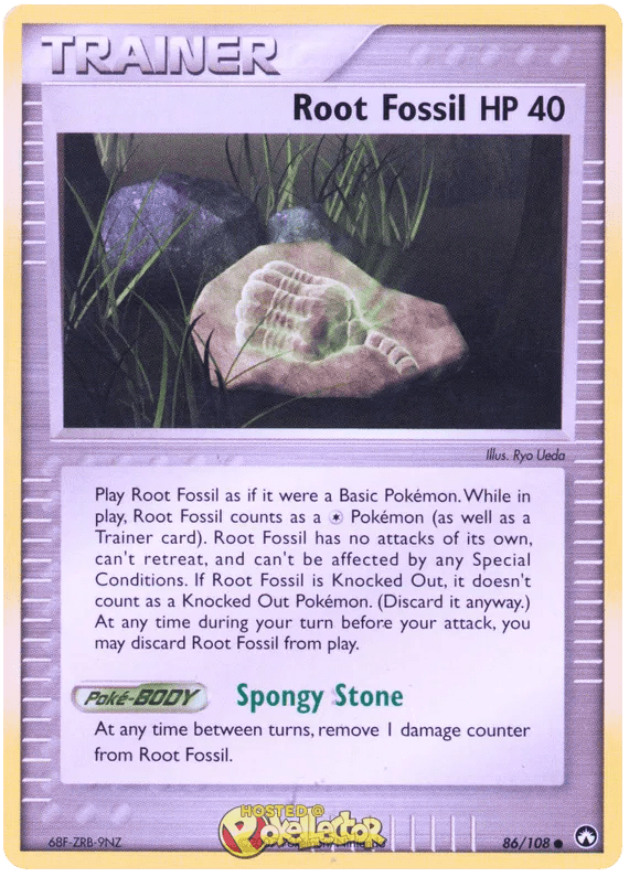 Root Fossil EX Power Keepers 86 Pokemon Card