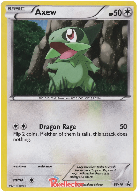 Axew Black & White Promos 10 Pokemon Card