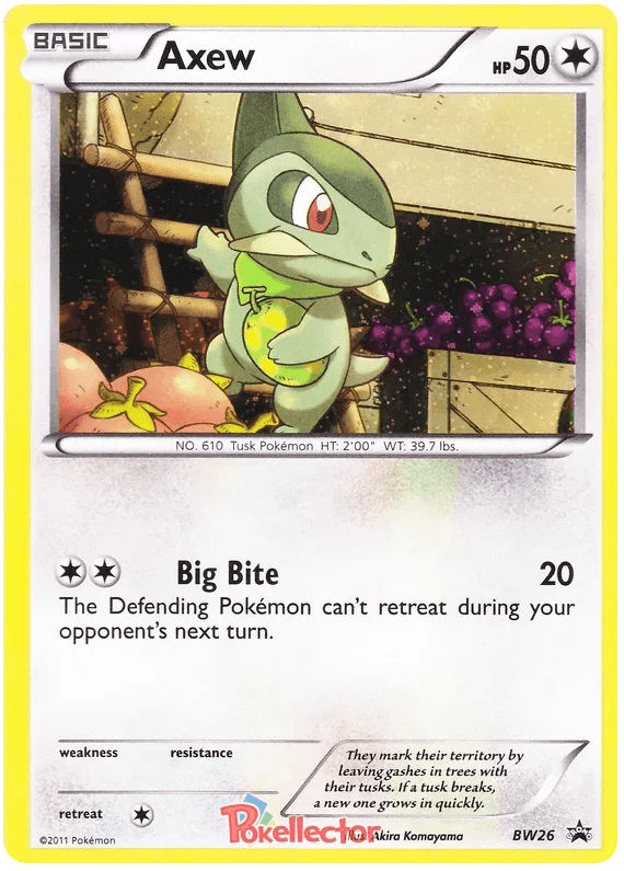 Axew Black & White Promos 26 Pokemon Card