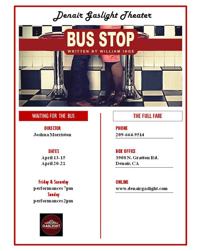 Bus Stop Comes to Denair Gaslight Theater