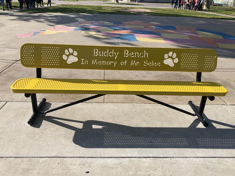 ‘Buddy Bench’ Dedicated in DECA Teacher’s Memory