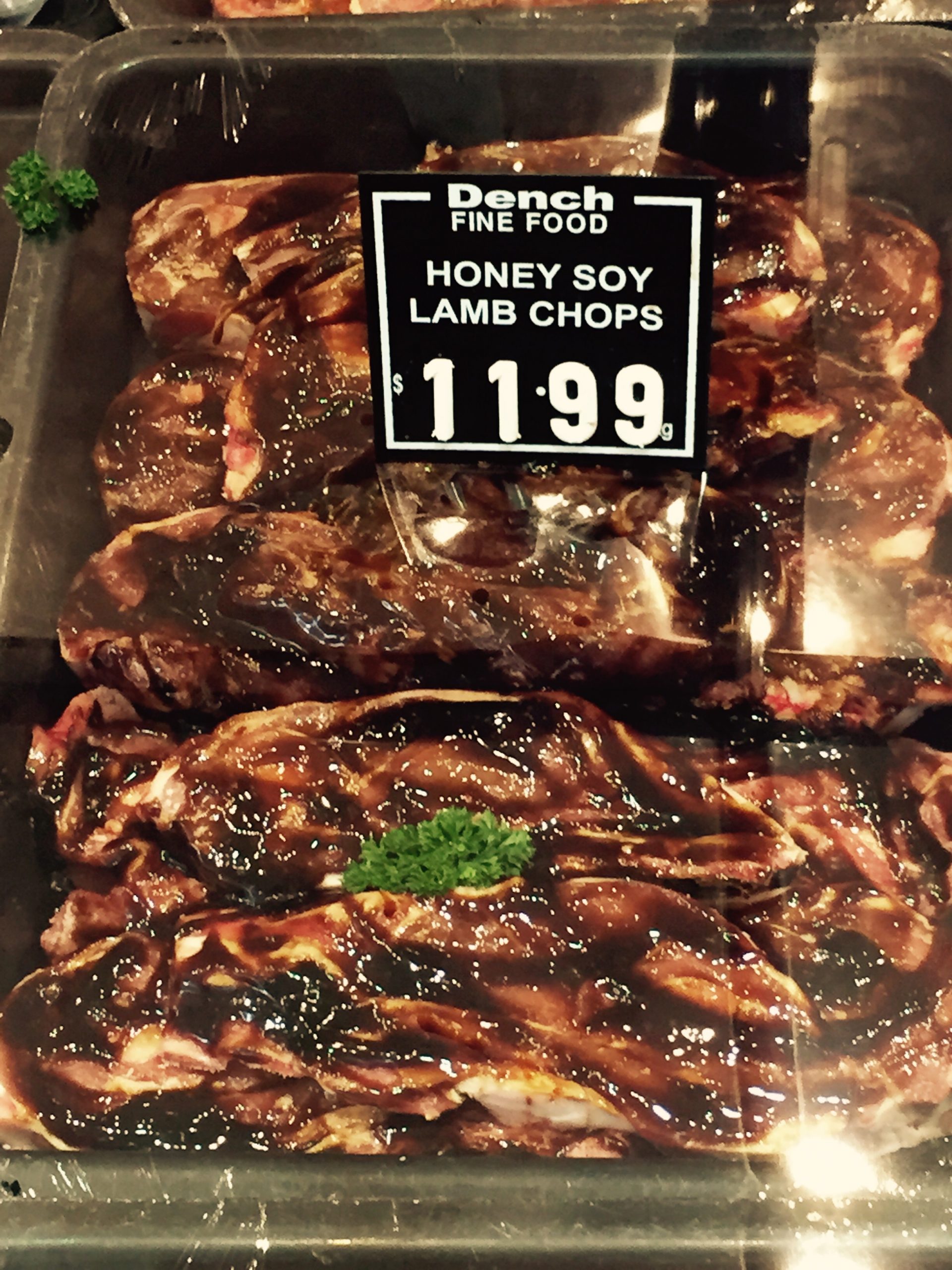 Marinated lamb chops honey soy (per kg) Dench