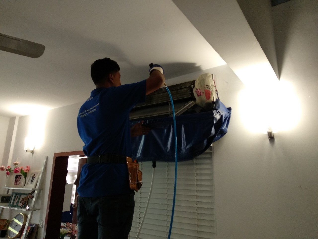 Aircon in place cleaning service