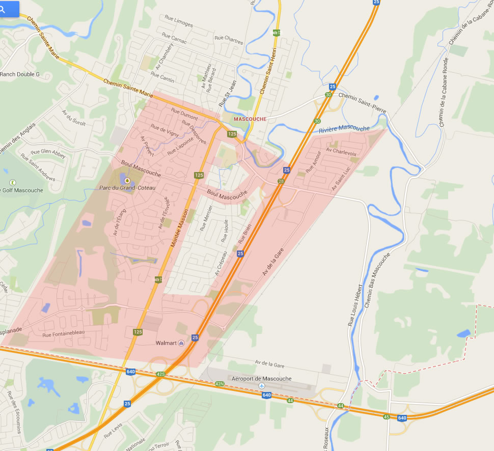 Secteurs Déneigement Mascouche Déneigement Maximum