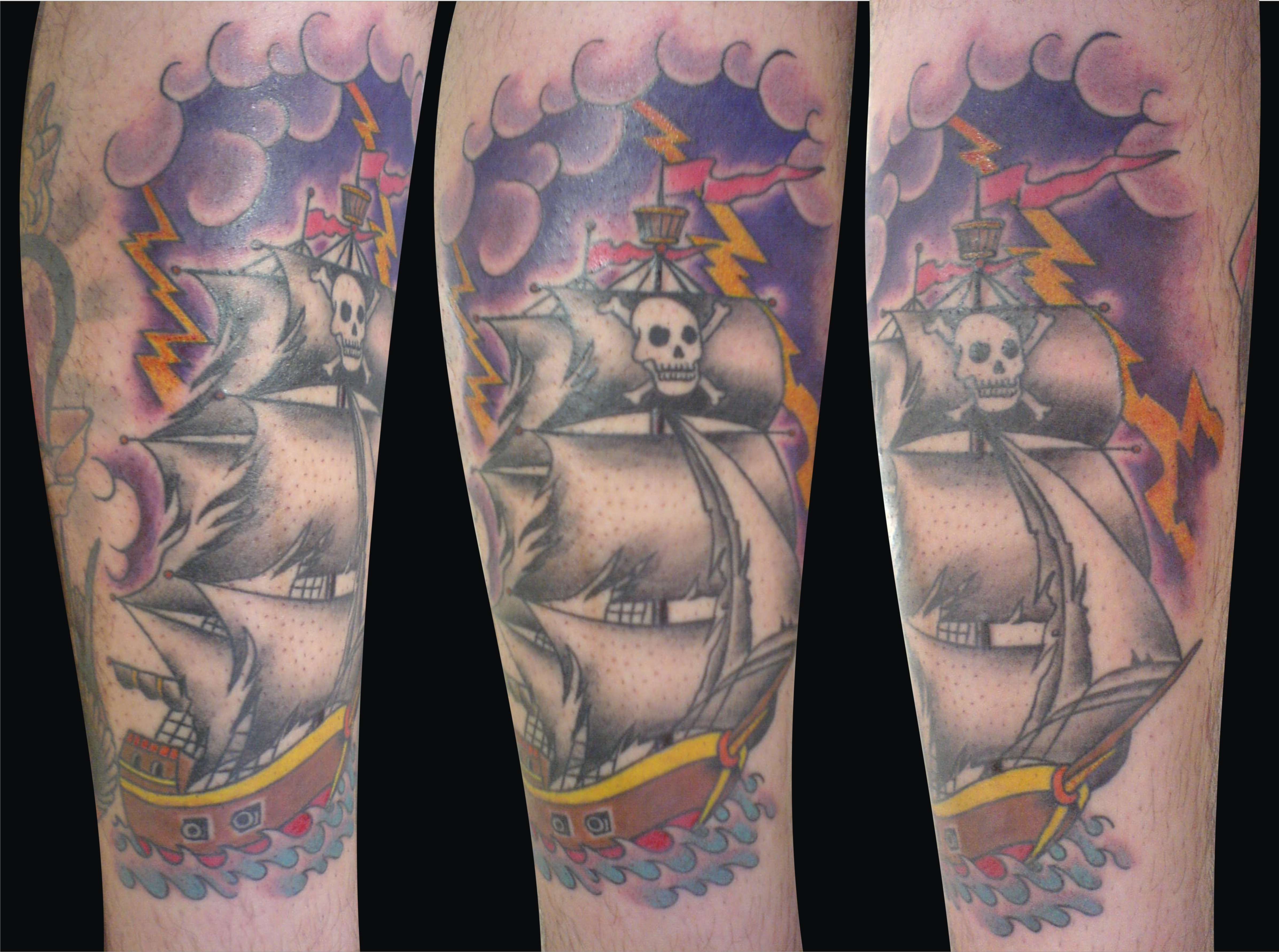 Caravela Pirata, Garota Caveira … | Deneka Tattooer 3563_x_4787_jpg