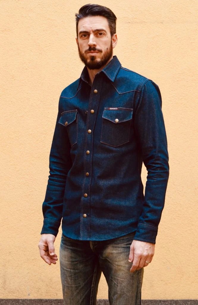 Heavy Raw Denim Western Shirts To Snap Up Denim on Denim Looks