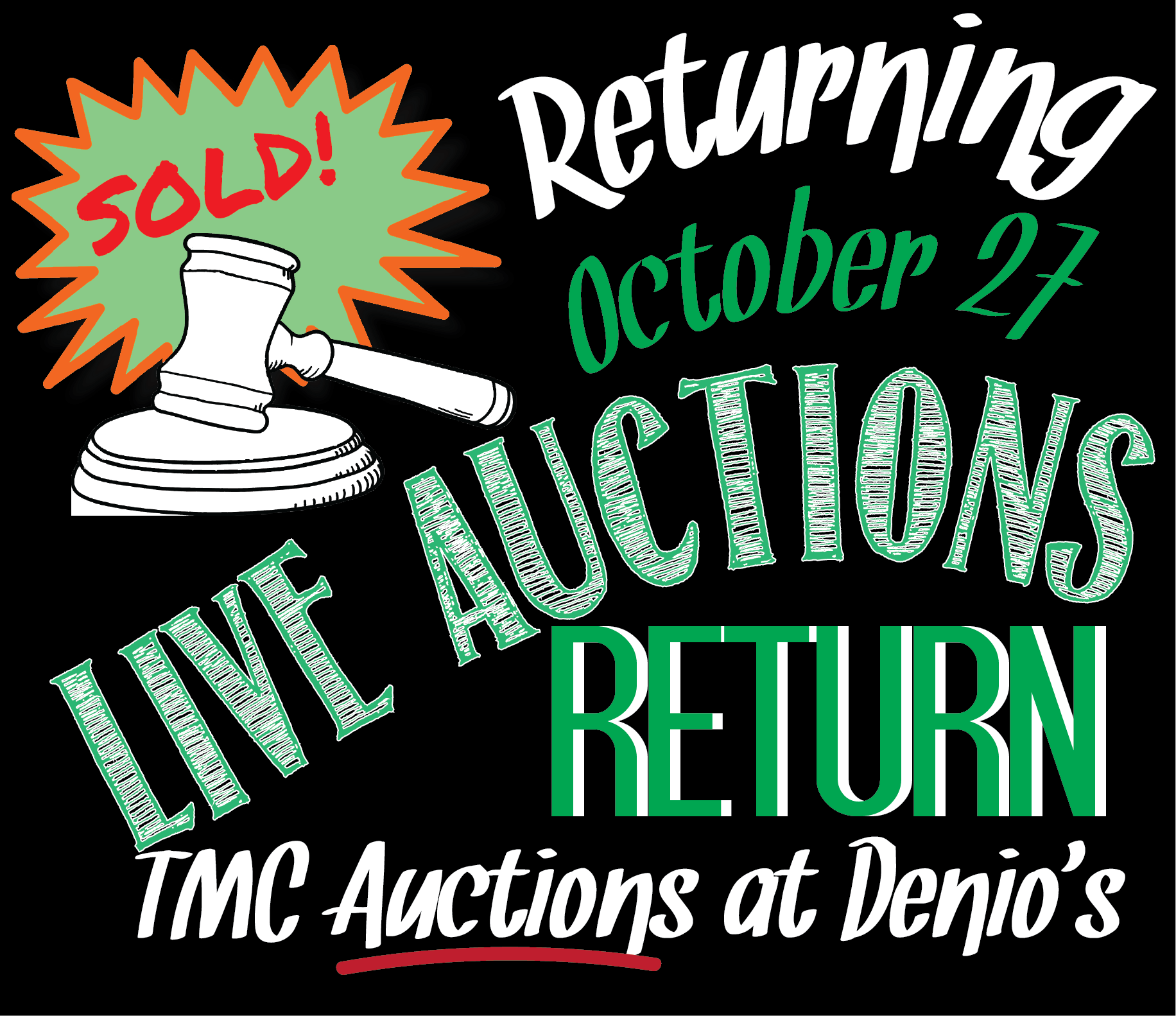 Live Auctions Return! Denios Market