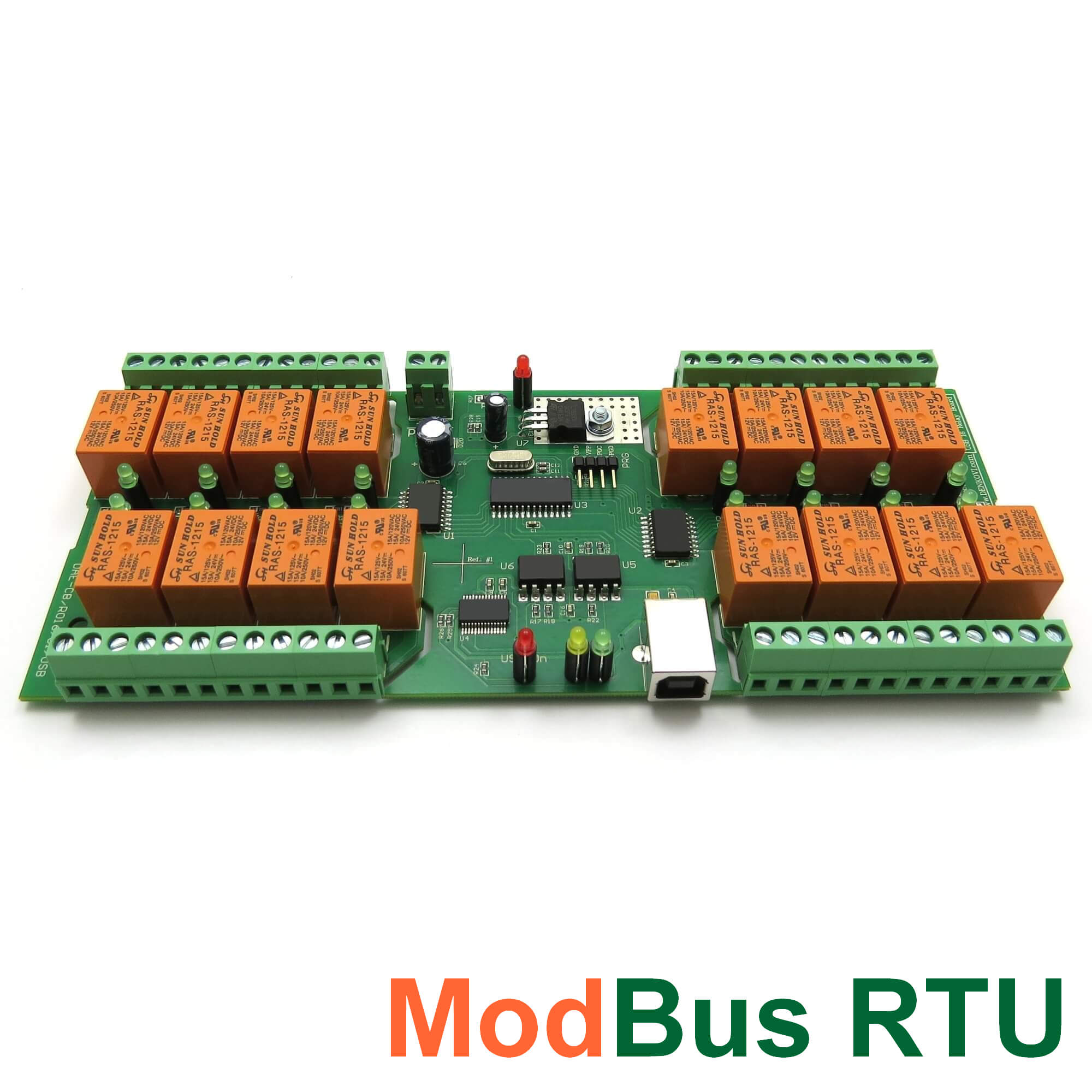 Modbus RTU USB 16 Channel Relay Module,Board for Home Automation eBay