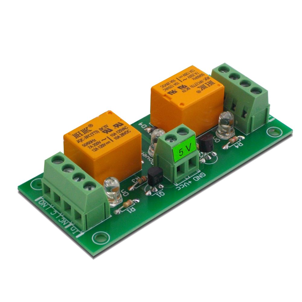 Relay module 5V 2 channels for Raspberry PI, Arduino, PIC,AVR