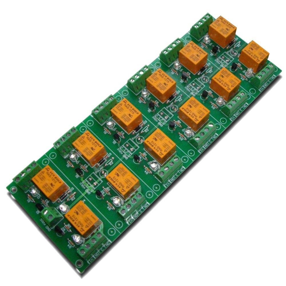 Relay board 12V 12 channels for Raspberry PI, Arduino,PIC,AVR