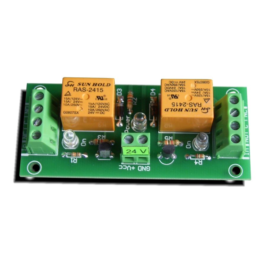 Two Relay (220V / 10A) Board Ready for your ARM, AVR, PIC Project 24V
