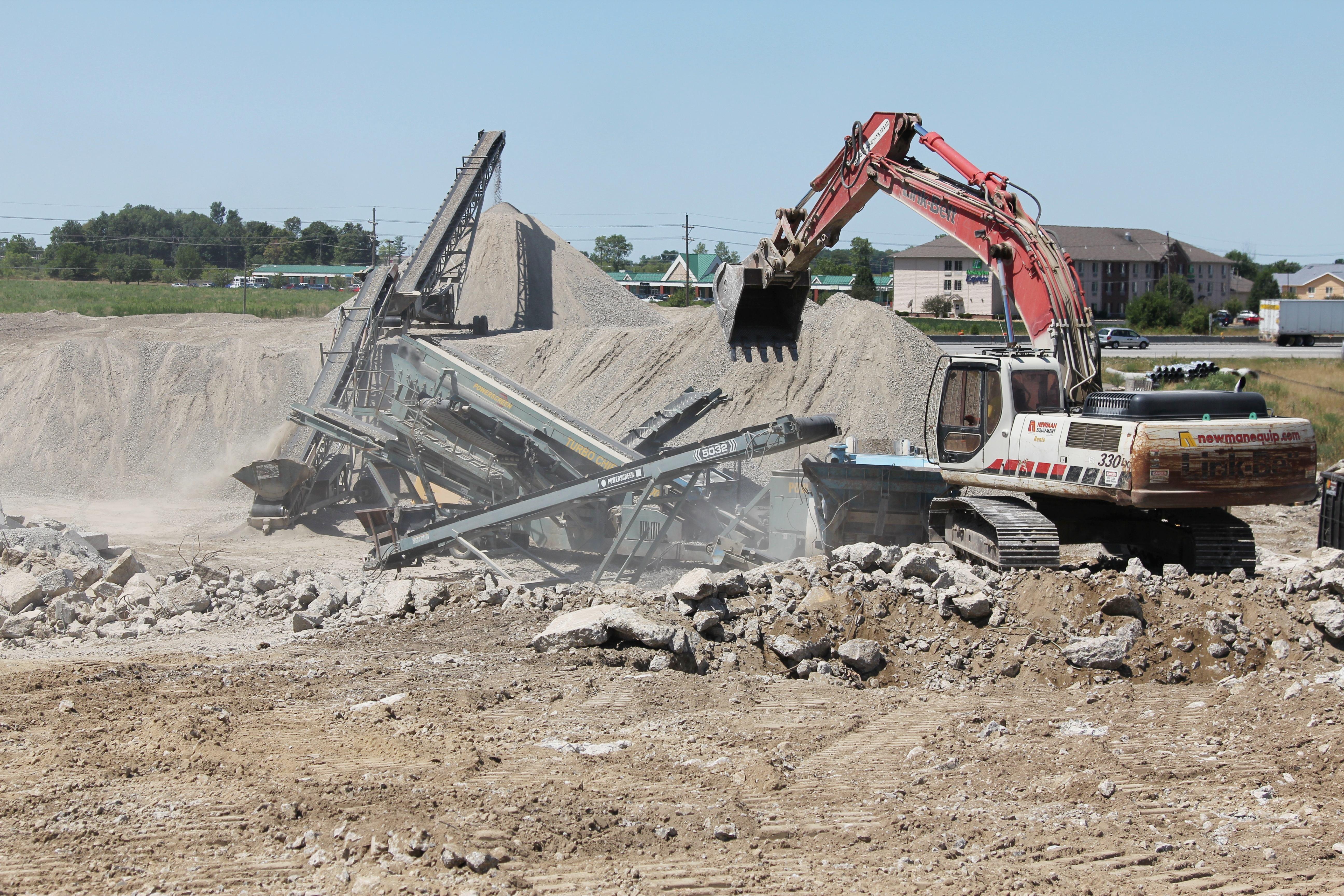 Interstate 65 crushing Denney Excavating Indianapolis