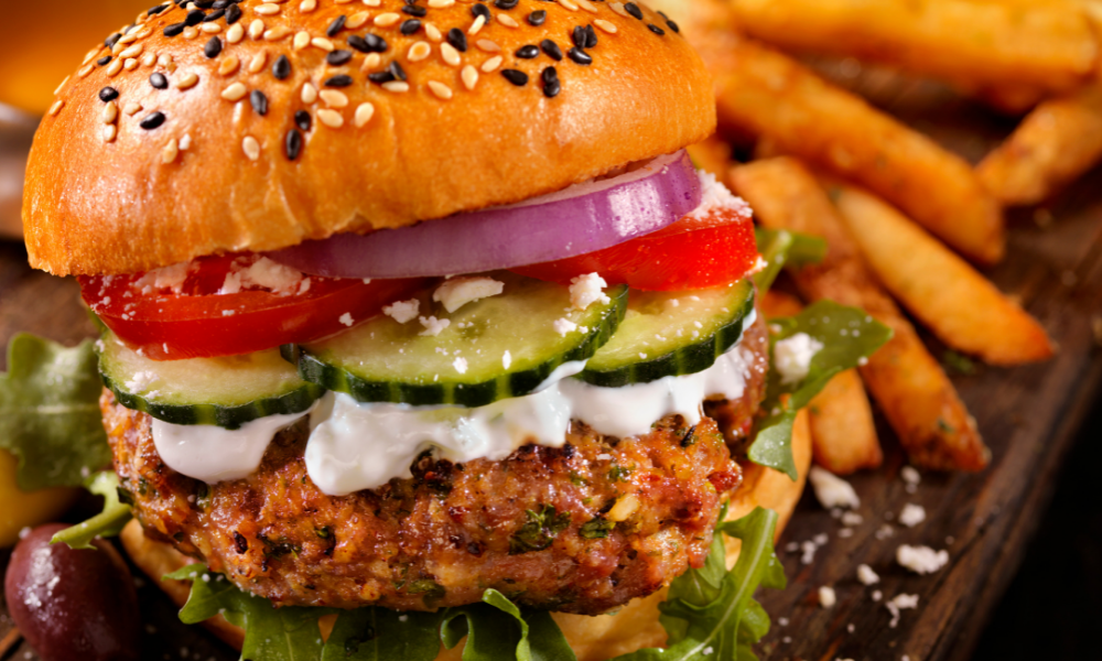 Dennis' Horseradish Greek Burger Dennis' Horseradish