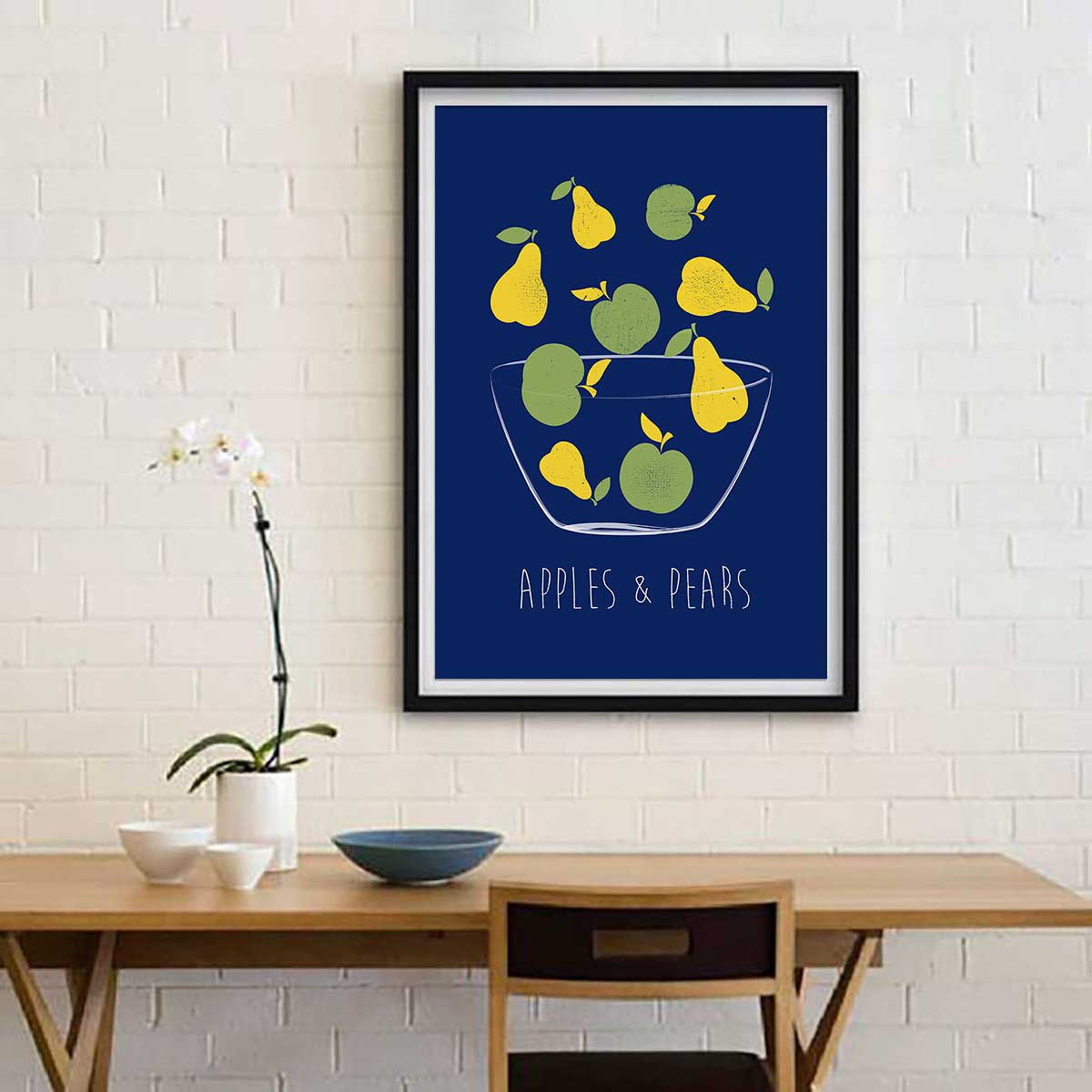 Apples and Pears Illustration Kitchen Art Posters Easy Download