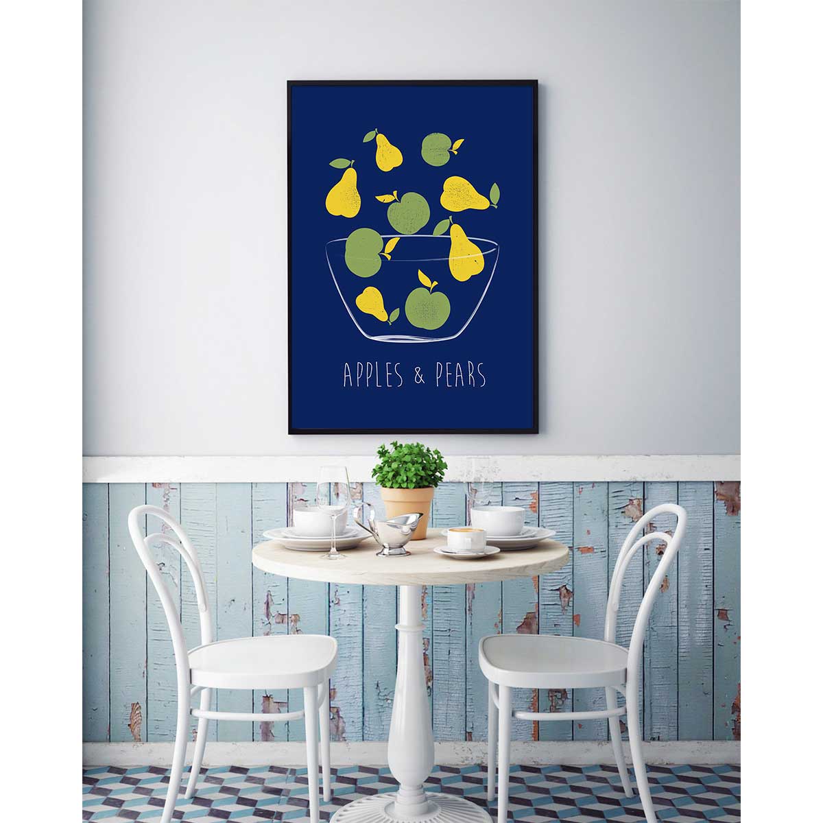 Apples and Pears Illustration Kitchen Art Posters Easy Download