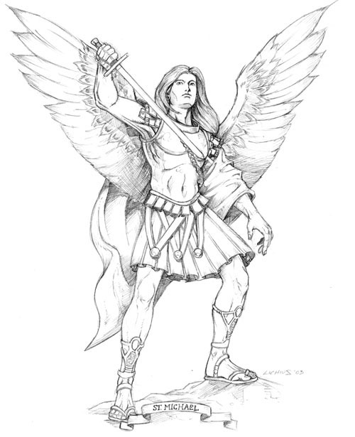 Saint Michael The Archangel Coloring Pages Food Ideas