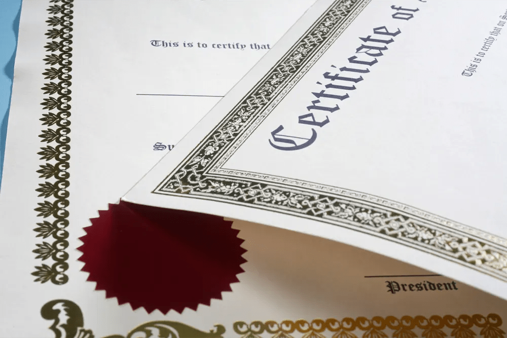 Certificate Duplication California Dental Certifications