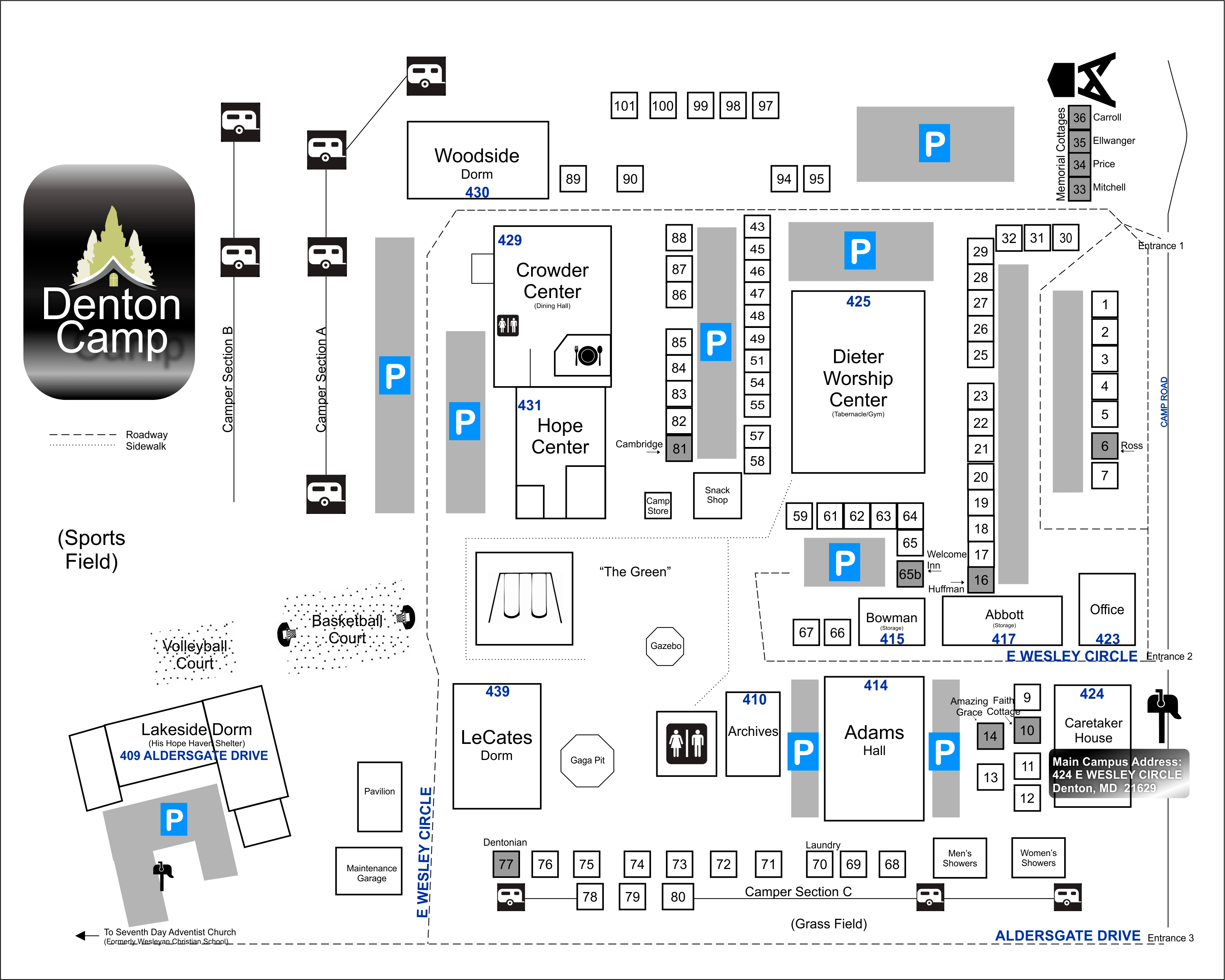 Camp Map Denton Camp