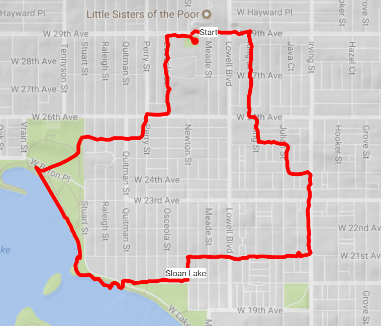 A Lake or a Leak, Sloan's Urban Hike in Denver Denver By Foot