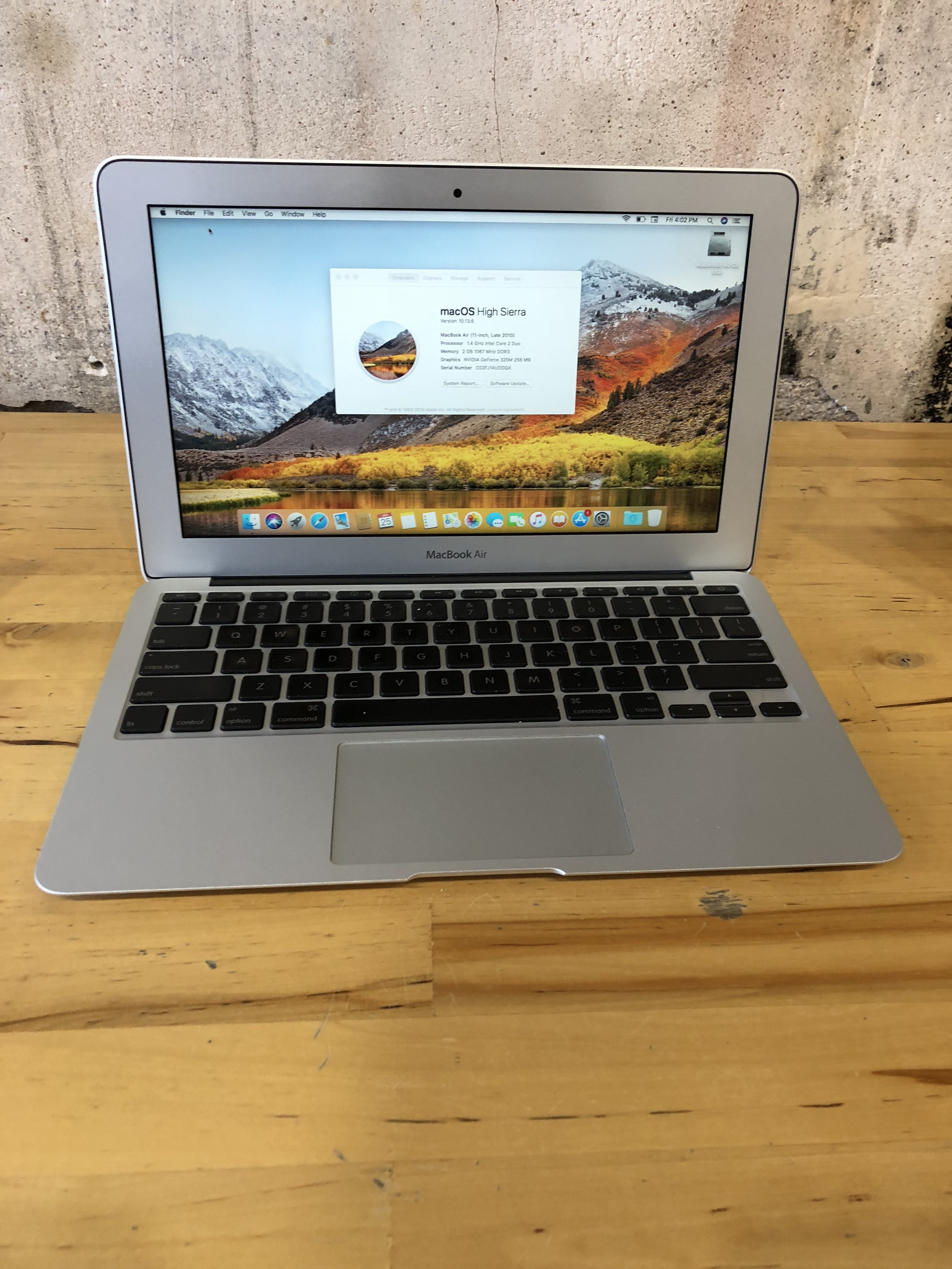 Sold Late 2010 MacBook Air 11" 195 Denver Mac Repair