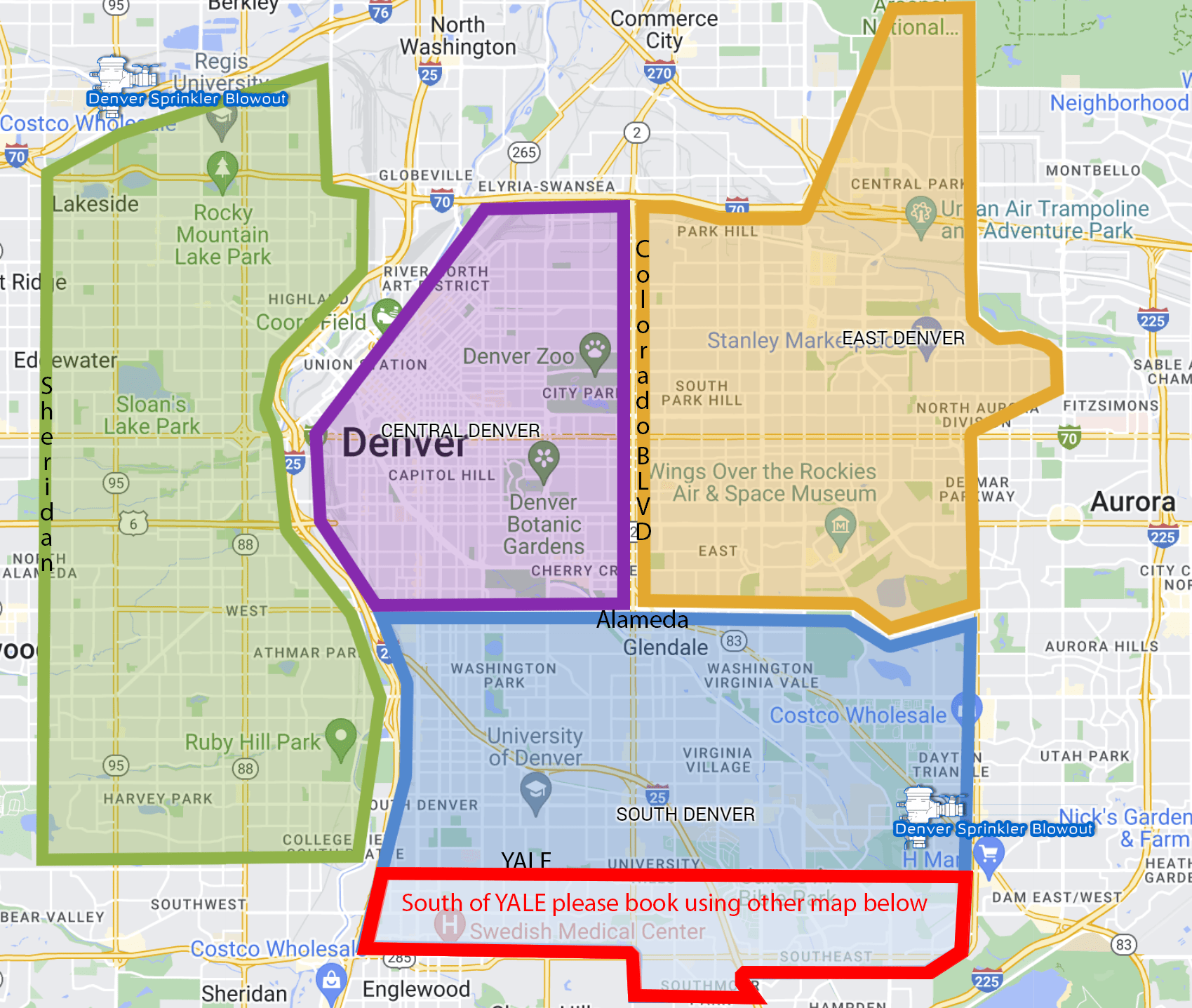 Denver Sprinkler blowout 90 CFM professional and prompt service in