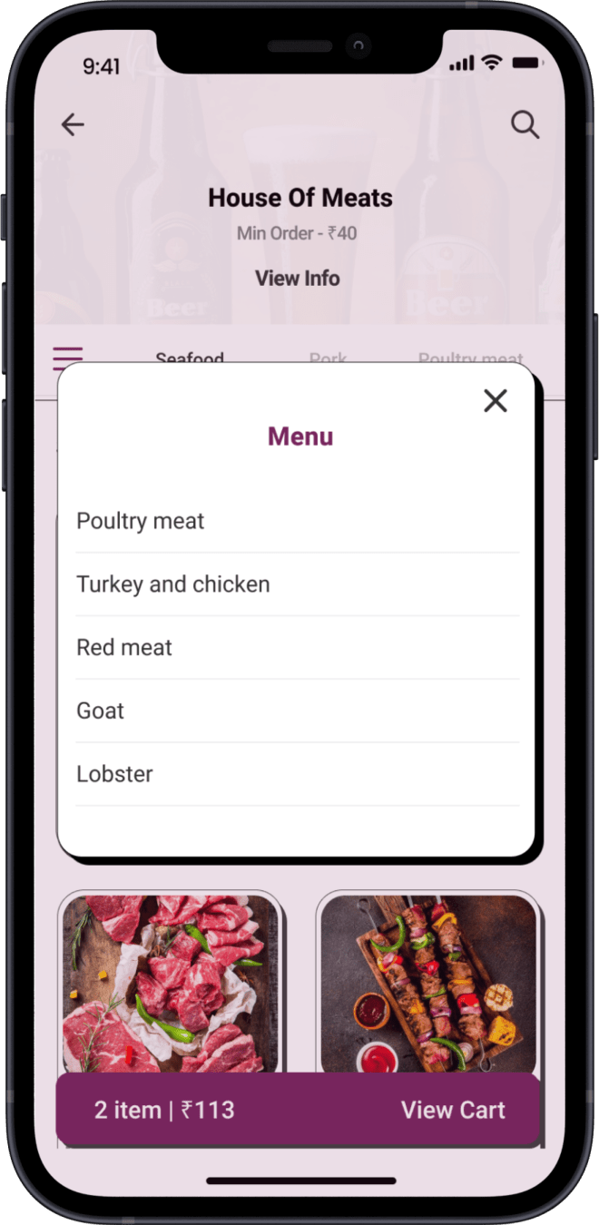 Online Meat Ordering and Delivery Software Solution Deonde