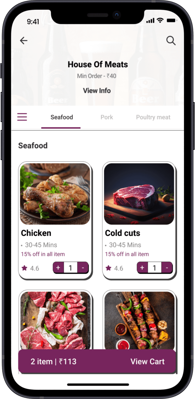Online Meat Ordering and Delivery Software Solution Deonde