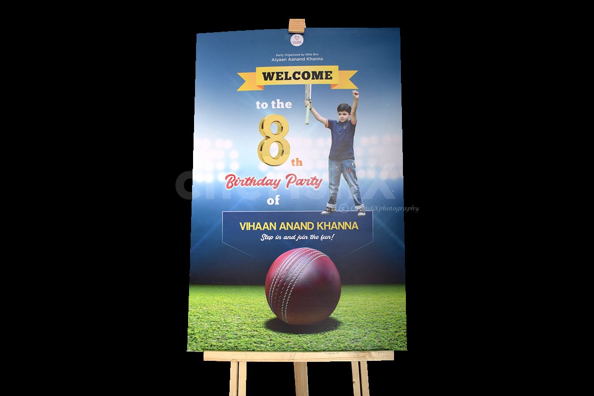Cricket Theme Birthday Decoration for Kids Bday Party Delhi NCR
